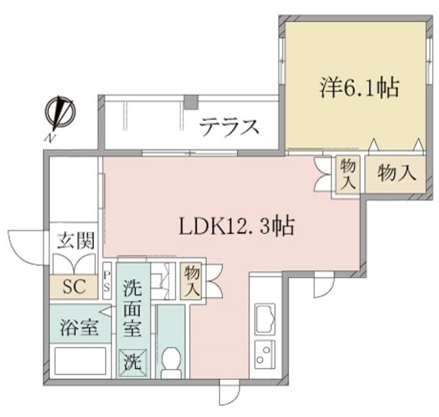 ヘーベルヴィレッジ鶴見市場(1LDK/4階)の間取り写真