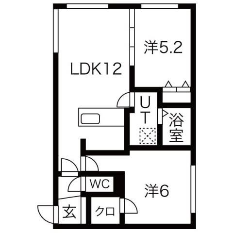 PAS A PAS24(2LDK/3階)の間取り写真