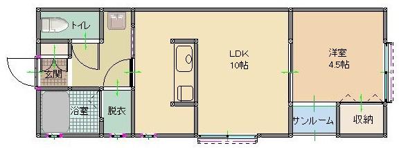 コンフォーレ(1LDK/2階)の間取り写真