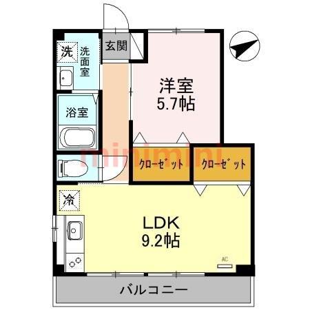 コーポラス(1LDK/2階)の間取り写真