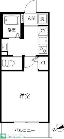 TS CUORE三ツ境I(1K/2階)の間取り写真