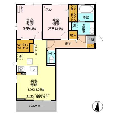 ブレアハウス(2LDK/1階)の間取り写真
