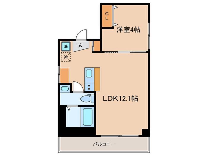 澤井ハイツ(1LDK/2階)の間取り写真