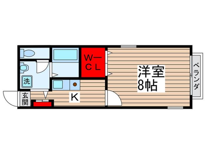 VIVACE(1K/2階)の間取り写真