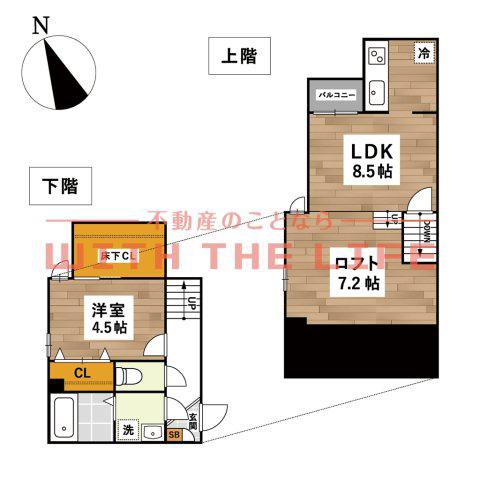 ADC津福ソフィア(1LDK/1階)の間取り写真