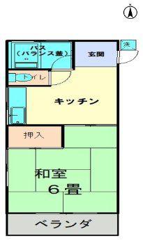 セブンコーポ(1K/1階)の間取り写真
