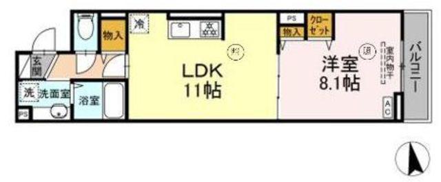グラナーデ東日暮里(1LDK/3階)の間取り写真