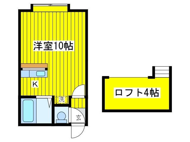 AMSエイト(ワンルーム/2階)の間取り写真