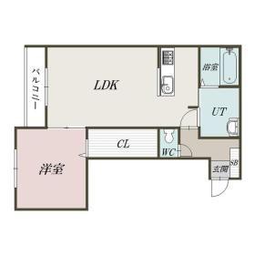STELLAR III(1LDK/1階)の間取り写真