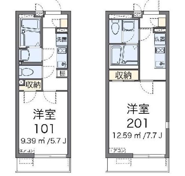 クレイノプランドール武蔵境(1K/3階)の間取り写真