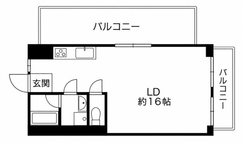 シャルマンコーポ野江第2(ワンルーム/10階)の間取り写真