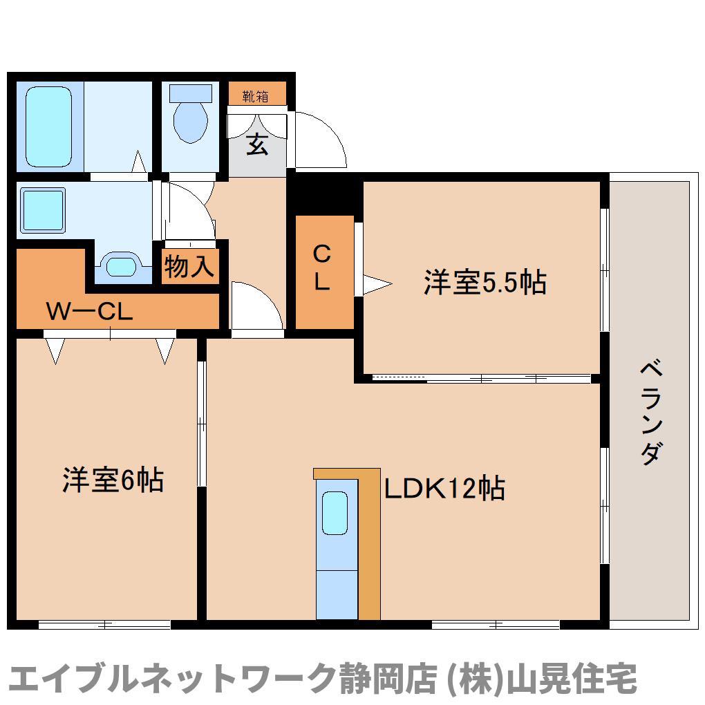 ヴィラフォレスト(2LDK/1階)の間取り写真