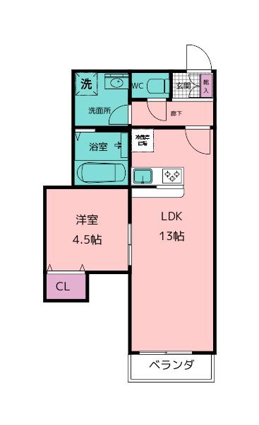MAISON・CROIRE(1LDK/2階)の間取り写真
