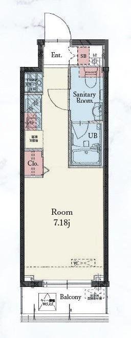 RESIDENCE IRUMA(ワンルーム/7階)の間取り写真
