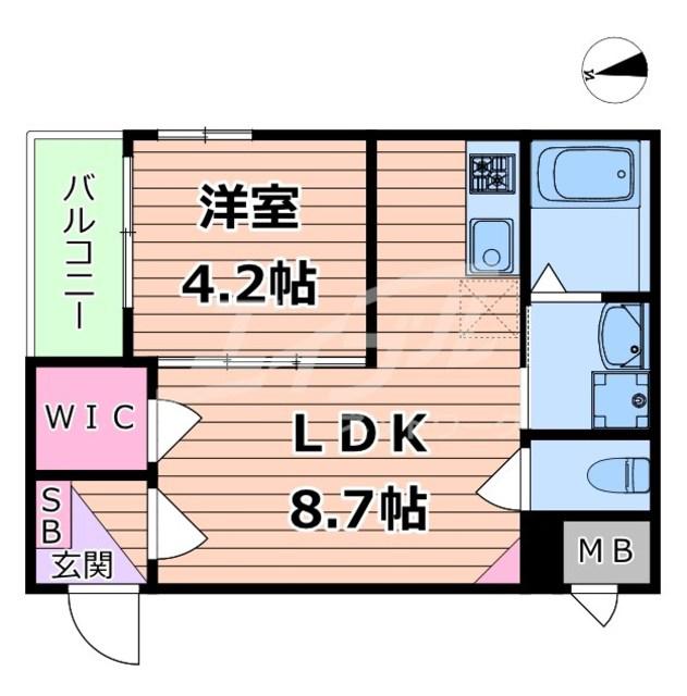 M-CITY千林大宮II(1LDK/1階)の間取り写真