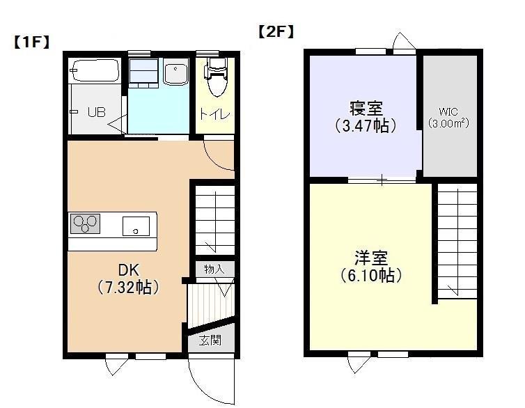 山風木II(2DK/1階)の間取り写真