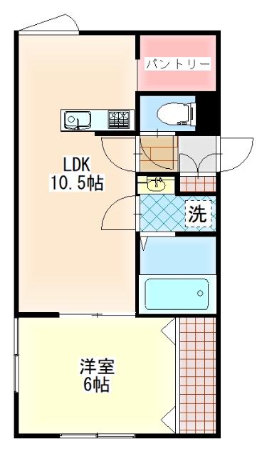 FELICHE(1LDK/1階)の間取り写真