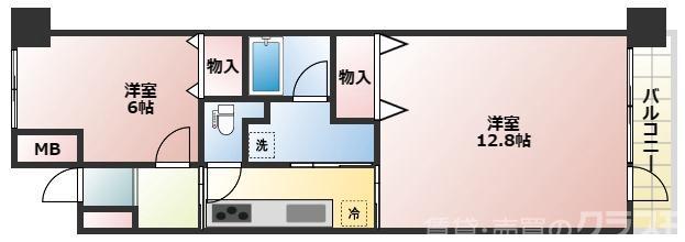 テレーズ神崎川(1LDK/4階)の間取り写真