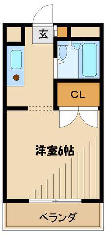 MORIYA MANSION(1K/2階)の間取り写真