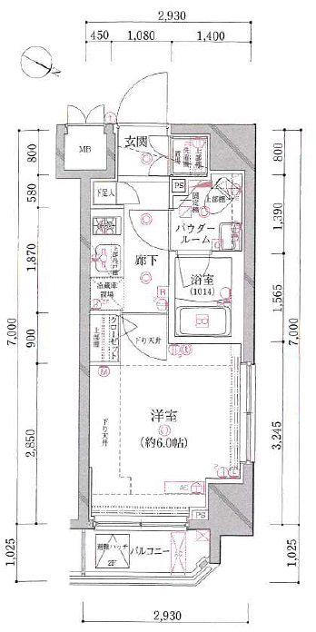 アルテシモ フラン(1K/3階)の間取り写真