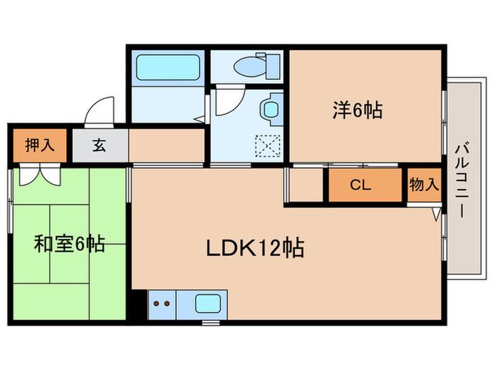 ネオアネックスIV(2LDK/2階)の間取り写真
