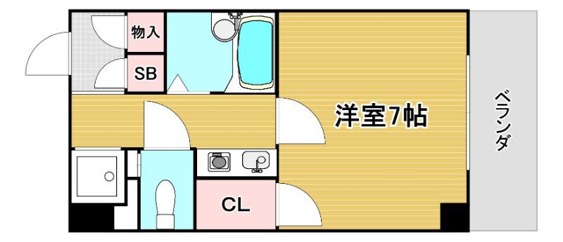 グレイス赤井(1K/2階)の間取り写真