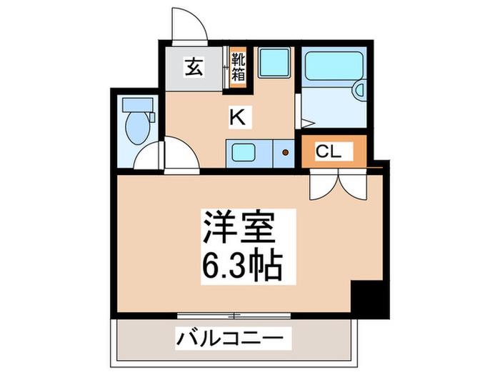 マンション彌榮(1K/4階)の間取り写真