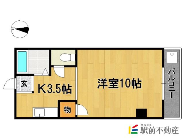 大洋本社ビル(1K/4階)の間取り写真