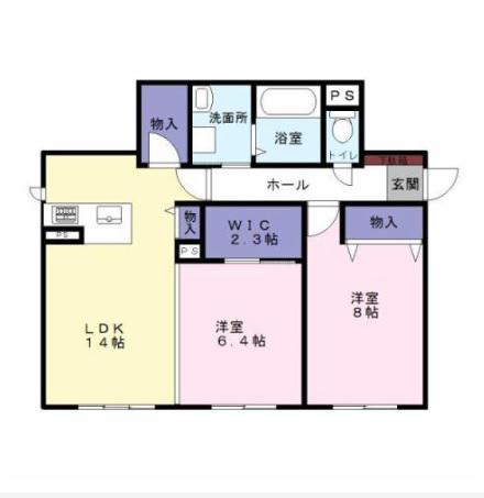 エミネンス(2LDK/2階)の間取り写真