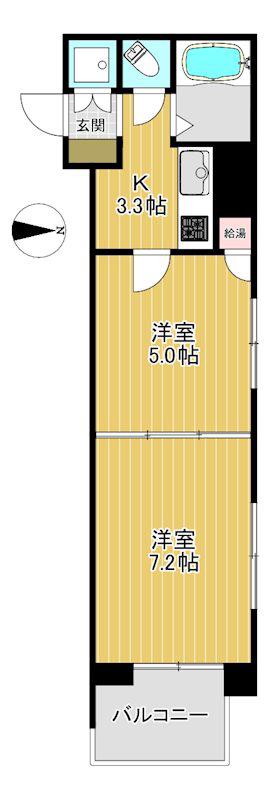 エトワール大宮(2K/2階)の間取り写真