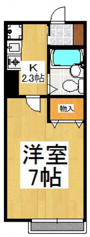 エントピア新秋津(1K/1階)の間取り写真