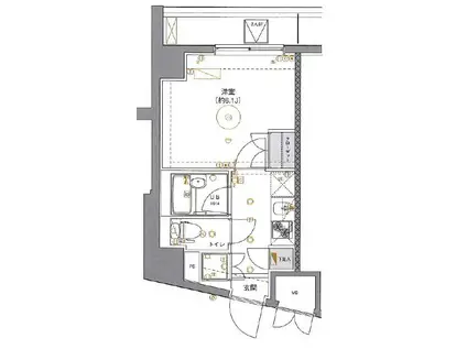 セジョリ田園調布(1K/4階)の間取り写真