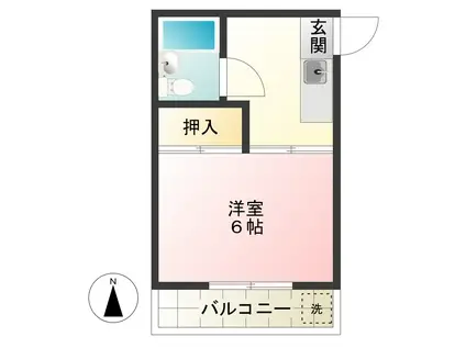 ハイツ太田(1K/1階)の間取り写真