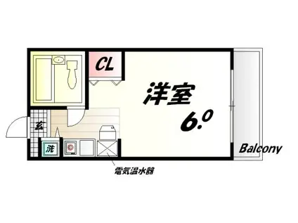 シティゴールド(1K/4階)の間取り写真