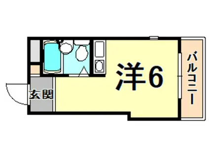ダイドーメゾン甲東園Ⅱ(ワンルーム/4階)の間取り写真
