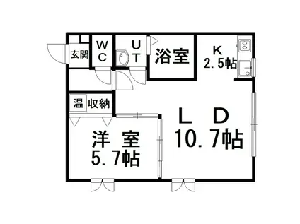 レジェンドII(1LDK/1階)の間取り写真