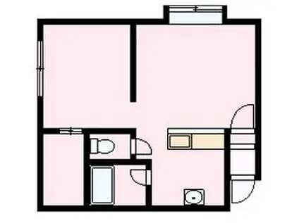 セゾン90(1DK/1階)の間取り写真