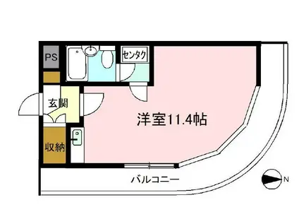 モラーダ1(ワンルーム/7階)の間取り写真