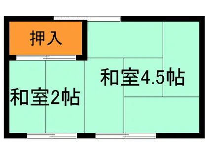 清風荘(ワンルーム/2階)の間取り写真