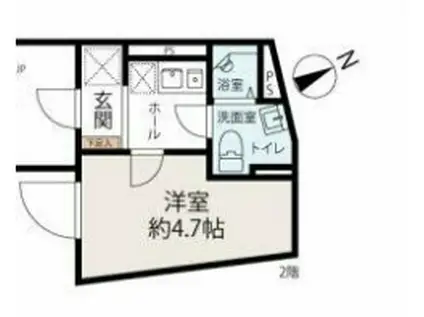 AXIA TOKIWADAI(1K/2階)の間取り写真