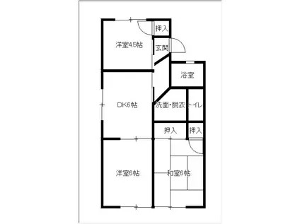 コスモポリスG(3DK/2階)の間取り写真