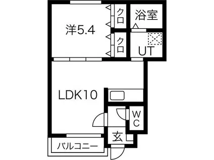 ロイヤルハイツ五番館(1LDK/1階)の間取り写真