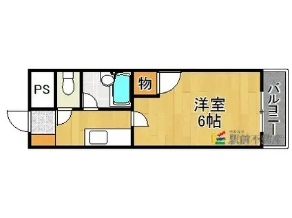 プレアール国分(1K/5階)の間取り写真