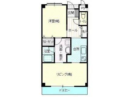 ティ・エム・ハイツII(2K/3階)の間取り写真