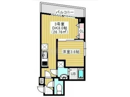 シャルム・ドゥ・プランドールI(1DK/4階)の間取り写真