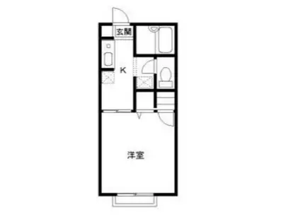 ハイツシーダータウン II棟(1K/1階)の間取り写真