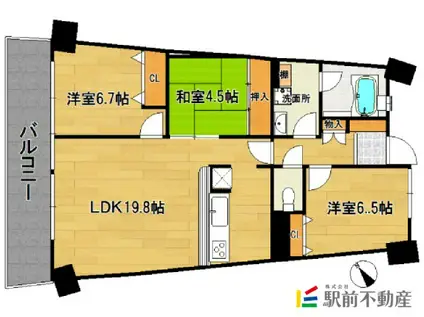 アイランドシティ・インフィニガーデン ノ(3LDK/5階)の間取り写真