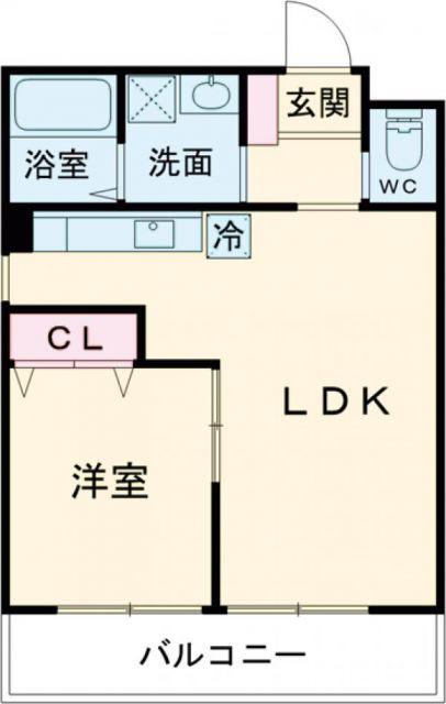 プレミール小野王子町(1LDK/3階)の間取り写真
