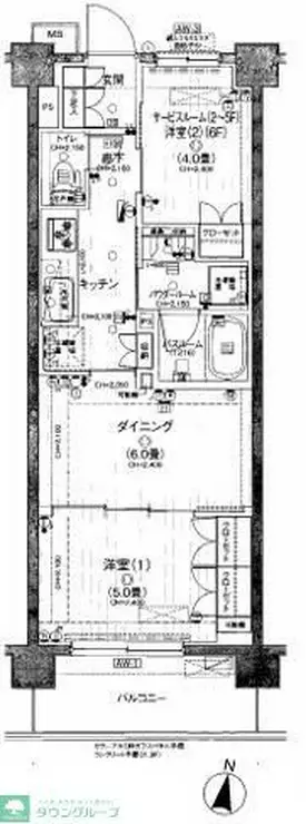 パレステージ西新井みどり公園 4階階 間取り