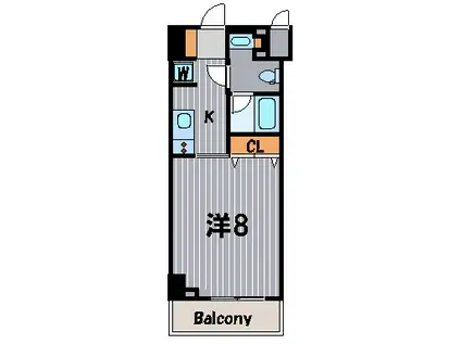 NA川崎南町(ワンルーム/7階)の間取り写真